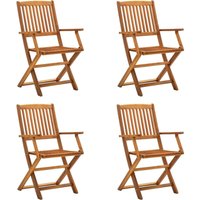 Vidaxl - Klappbare Gartenstühle 4 Stk. Massivholz Akazie von VIDAXL