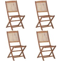vidaXL Klappbare Gartenstühle 4 Stk. Massivholz Akazie von VIDAXL