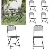 Klappbare Gartenstühle 4 Stk. Streckgitter Anthrazit - Gartensaßsessel - Klappstuhl - Gartenmöbel - Outdoor Möbel - Balkonmöbel - Home & Living von VIDAXL