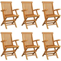 Vidaxl - Klappbare Gartenstühle 6 Stk. Massivholz Teak von VIDAXL