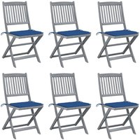 Klappbare Gartenstühle 6 Stk. mit Sitzkissen Massivholz Akazie Vidaxl Klappbare Gartenstühle 6 Stk. mit Sitzkissen Massivholz Akazie Vidaxl von VIDAXL
