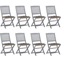 Klappbare Gartenstühle 8 Stk. mit Kissen Massivholz Akazie Vidaxl Klappbare Gartenstühle 8 Stk. mit Kissen Massivholz Akazie Vidaxl von VIDAXL