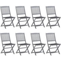 Vidaxl - Klappbare Gartenstühle 8 Stk. mit Kissen Massivholz Akazie von VIDAXL