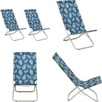 Klappbare Strandstühle 2 Stk. Blattmuster Stoff - Klappbarer Stuhl - Gartenstuhl - Liege - Strandstuhl - Campingstuhl - Home & Living Klappbare Strandstühle 2 Stk. Blattmuster Stoff - Klappbarer Stuhl - Gartenstuhl - Liege - Strandstuhl - Campingstuhl - Home & Living von VIDAXL