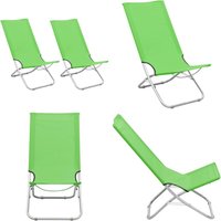 Klappbare Strandstühle 2 Stk. Grün Stoff - Klappbarer Gartenstuhl - Campingstuhl - Liege - Gartenmöbel - Außenbereich - Home & Living von VIDAXL