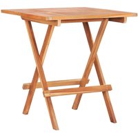 Klappbarer Bistrotisch 60 x 60 x 65 cm Teak Massiv vidaXL285276 von BONNEVIE