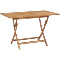 Klappbarer Gartentisch,Terrassentisch 120x70x75 cm Teak Massivholz vidaXL von BONNEVIE