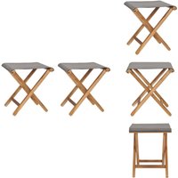 Klappstühle 2 Stk. Teak Massivholz und Stoff Dunkelgrau - Teakholzklappsitzplätze - Gartenstühle Aus Holz - Klappbare Gartenstühle - Outdoor-Stühle Klappstühle 2 Stk. Teak Massivholz und Stoff Dunkelgrau - Teakholzklappsitzplätze - Gartenstühle Aus Holz - Klappbare Gartenstühle - Outdoor-Stühle von VIDAXL