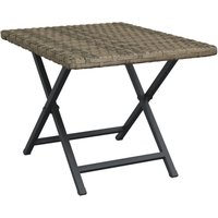 Klapptisch Grau 45x35x32 cm Poly Rattan vidaXL826443 von BONNEVIE