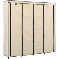 Kleiderschrank,Aufbewahrungsschrank mit 4 Fächern Creme 175 x 45 x 170 cm Vidaxl Kleiderschrank,Aufbewahrungsschrank mit 4 Fächern Creme 175 x 45 x 170 cm Vidaxl von VIDAXL