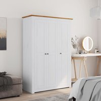 Kleiderschrank 3-Türig Weiß 118×50×171,5 cm Kiefer Panama Serie - Vidaxl Kleiderschrank 3-Türig Weiß 118×50×171,5 cm Kiefer Panama Serie - Vidaxl von VIDAXL