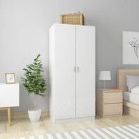 Kleiderschrank Hochglanz-Weiß 80x52x180 cm Holzwerkstoff - Vidaxl von VIDAXL