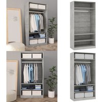 Kleiderschrank Betongrau 100x50x200 cm Holzwerkstoff - Schlafzimmermöbel - Kleiderschrank - Holzmöbel - Garderoben - Kommode - Home & Living Kleiderschrank Betongrau 100x50x200 cm Holzwerkstoff - Schlafzimmermöbel - Kleiderschrank - Holzmöbel - Garderoben - Kommode - Home & Living von VIDAXL