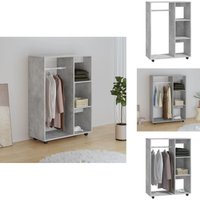 Vidaxl - Kleiderschrank Betongrau 80x40x110 cm Holzwerkstoff - Schlafzimmermöbel - Kleiderschrank - Holzmöbel - Garderobe - Beton Grau Vidaxl - Kleiderschrank Betongrau 80x40x110 cm Holzwerkstoff - Schlafzimmermöbel - Kleiderschrank - Holzmöbel - Garderobe - Beton Grau von VIDAXL