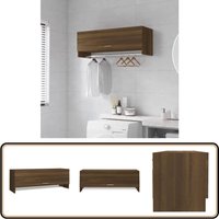 Kleiderschrank Braun Eichen-Optik 100x32,5x35 cm Holzwerkstoff - Kleiderschrank - Kleiderschrank Braun - Holzschrank - Wohnzimmer Schrank von VIDAXL
