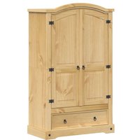 Kleiderschrank Corona 101x52x170 cm Massivholz Kiefer Vidaxl Braun von VIDAXL