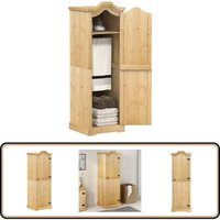 Kleiderschrank Corona 55x52x170 cm Massivholz Kiefer - Holzschranks - Kleiderschrank - Massivholzklaederschrank - Schlafzimmermöbel - Kiefernschrank von VIDAXL