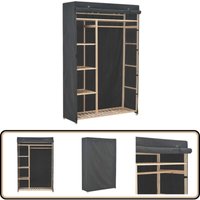 Kleiderschrank Grau 110 x 40 x 170 cm Stoff - Kleiderschrank - Garderobe - Textilschrank - Stoffschrank - Grau Kleiderschrank Grau 110 x 40 x 170 cm Stoff - Kleiderschrank - Garderobe - Textilschrank - Stoffschrank - Grau von VIDAXL