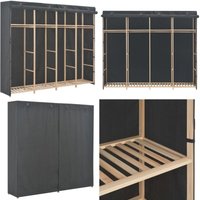 Kleiderschrank Grau 200 x 40 x 170 cm Stoff - Kleiderschrank - Grau - Stoff Kleiderschrank - Wandhängend - Garderobenorganisation - Home & Living Kleiderschrank Grau 200 x 40 x 170 cm Stoff - Kleiderschrank - Grau - Stoff Kleiderschrank - Wandhängend - Garderobenorganisation - Home & Living von VIDAXL
