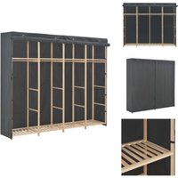Kleiderschrank Grau 200 x 40 x 170 cm Stoff - Kleiderschrank - Grau - Stoff Kleiderschrank - Wandhängend - Garderobenorganisation Kleiderschrank Grau 200 x 40 x 170 cm Stoff - Kleiderschrank - Grau - Stoff Kleiderschrank - Wandhängend - Garderobenorganisation von VIDAXL