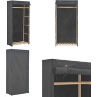 Kleiderschrank Grau 79 x 40 x 170 cm Stoff - Kleiderschrank - Garderobe - Textilschrank - Grau - Stoffschranks - Home & Living Kleiderschrank Grau 79 x 40 x 170 cm Stoff - Kleiderschrank - Garderobe - Textilschrank - Grau - Stoffschranks - Home & Living von VIDAXL