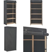 Vidaxl - Kleiderschrank Grau 79 x 40 x 170 cm Stoff - Kleiderschrank - Garderoben - Textilschranks - Grau - Stoffschrank - Home & Living von VIDAXL