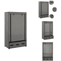 Kleiderschrank Grau 87 x 49 x 159 cm Stoff - Schlafzimmermöbel - Kleiderschrank - Vliesschrank - Stauraum - Transportfähig Kleiderschrank Grau 87 x 49 x 159 cm Stoff - Schlafzimmermöbel - Kleiderschrank - Vliesschrank - Stauraum - Transportfähig von VIDAXL