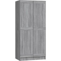 Bonnevie - Kleiderschrank,Aufbewahrungsschrank Grau Sonoma 82,5x51,5x180 cm Holzwerkstoff vidaXL von BONNEVIE