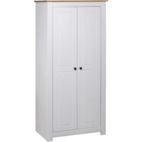 Bonnevie - Kleiderschrank,Aufbewahrungsschrank Weiß 80×50×171,5 cm Kiefer Massiv Panama Serie vidaXL von BONNEVIE