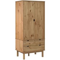 Bonnevie - Kleiderschrank otta 76,5x53x172 cm Massivholz Kiefer vidaXL36462 von BONNEVIE