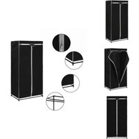 Vidaxl - Kleiderschrank Schwarz 75×50×160 cm - Schlafzimmermöbel - Kleiderschrank - Garderobe - Stauraum - Textilschrank Vidaxl - Kleiderschrank Schwarz 75×50×160 cm - Schlafzimmermöbel - Kleiderschrank - Garderobe - Stauraum - Textilschrank von VIDAXL