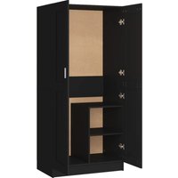 Bonnevie - Kleiderschrank,Aufbewahrungsschrank Schwarz 82,5x51,5x180 cm Holzwerkstoff vidaXL von BONNEVIE