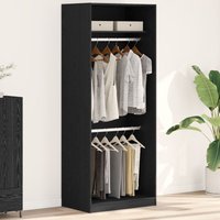 Schwarzer Eiche Kleiderschrank - 80 x 50 x 200 cm, aus Holzwerkstoff Vidaxl Schwarzer Eiche Kleiderschrank - 80 x 50 x 200 cm, aus Holzwerkstoff Vidaxl von VIDAXL