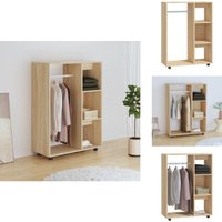 Kleiderschrank Sonoma-Eiche 80x40x110 cm Holzwerkstoff - Schlafzimmermöbel - Kleiderschrank - Holzschrank - Garderobenständer - Kommode Kleiderschrank Sonoma-Eiche 80x40x110 cm Holzwerkstoff - Schlafzimmermöbel - Kleiderschrank - Holzschrank - Garderobenständer - Kommode von VIDAXL