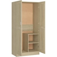 Bonnevie - Kleiderschrank,Aufbewahrungsschrank Sonoma-Eiche 82,5x51,5x180 cm Holzwerkstoff vidaXL von BONNEVIE