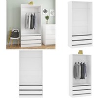 Kleiderschrank Weiß 100x50x200 cm Holzwerkstoff - Schreibtisch - Garderobe - Kommode - Möbel - Wohnzimmer - Home & Living Kleiderschrank Weiß 100x50x200 cm Holzwerkstoff - Schreibtisch - Garderobe - Kommode - Möbel - Wohnzimmer - Home & Living von VIDAXL