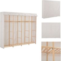 Kleiderschrank Weiß 200 x 40 x 170 cm Stoff - Kleiderschrank - Weißer Kleiderschrank - Garderobe - Textilschrank - Tannenschrank von VIDAXL