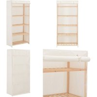 Vidaxl - Kleiderschrank Weiß 79 x 40 x 170 cm Stoff - Kleiderschrank - Garderoben - Textilschränke - Weißer Kleiderschrank - Holzrahmen - Home & von VIDAXL