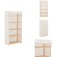 Vidaxl - Kleiderschrank Weiß 79 x 40 x 170 cm Stoff - Kleiderschrank - Garderoben - Textilschränke - Weißer Kleiderschrank - Holzrahmen Vidaxl - Kleiderschrank Weiß 79 x 40 x 170 cm Stoff - Kleiderschrank - Garderoben - Textilschränke - Weißer Kleiderschrank - Holzrahmen von VIDAXL