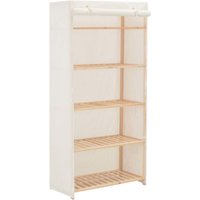 Kleiderschrank Weiß 79 x 40 x 170 cm Stoff - Vidaxl von VIDAXL