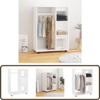 Vidaxl - Kleiderschrank Weiß 80x40x110 cm Holzwerkstoff - Schlafzimmermöbel - Kleiderschrank - Holzschrank - Garderobe - Weißer Kleiderschrank von VIDAXL
