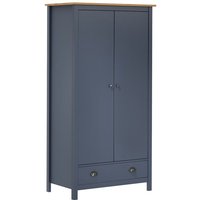 Kleiderschrank mit 2 Türen Hill Grau 89x50x170 cm Kiefernholz - Vidaxl Kleiderschrank mit 2 Türen Hill Grau 89x50x170 cm Kiefernholz - Vidaxl von VIDAXL