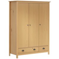 Vidaxl - Kleiderschrank mit 3 Türen Hill 127x50x170cm Massivholz Kiefer von VIDAXL