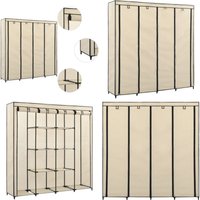 Kleiderschrank mit 4 Fächern Creme 175 x 45 x 170 cm - Kleiderständer - Garderobenstange - Kommode - Stauraum - Schuhschrank - Home & Living Kleiderschrank mit 4 Fächern Creme 175 x 45 x 170 cm - Kleiderständer - Garderobenstange - Kommode - Stauraum - Schuhschrank - Home & Living von VIDAXL