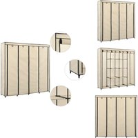 Kleiderschrank mit 4 Fächern Creme 175 x 45 x 170 cm - Kleiderständer - Garderobenstange - Kommode - Stauraum - Schuhschrank Kleiderschrank mit 4 Fächern Creme 175 x 45 x 170 cm - Kleiderständer - Garderobenstange - Kommode - Stauraum - Schuhschrank von VIDAXL
