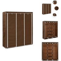 Vidaxl - Kleiderschrank mit Fächern und Stangen Braun 150x45x175cm Stoff - Kleiderschrank - Wandhängend - Stauraum - Textil - Braun Vidaxl - Kleiderschrank mit Fächern und Stangen Braun 150x45x175cm Stoff - Kleiderschrank - Wandhängend - Stauraum - Textil - Braun von VIDAXL