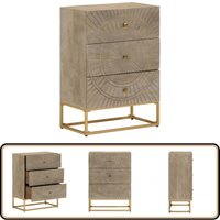 Kommode 55x30x76 cm Massivholz Mango und Eisen - Holzschreibtisch - Holzmöbel - Wohnzimmermöbel - Sideboard - Kommode von VIDAXL