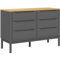 Kommode floro Grau Massivholz Kiefer Vidaxl Kommode floro Grau Massivholz Kiefer Vidaxl von VIDAXL