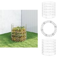 Komposter - Living Gartenkomposter Ø50x50 cm Verzinkter Stahl - Silber von VIDAXL
