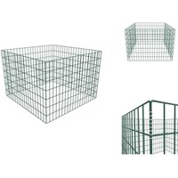 Komposter - Living Gartenkomposter Quadratmaschen 100 x 100 x 70 cm - Grün von VIDAXL